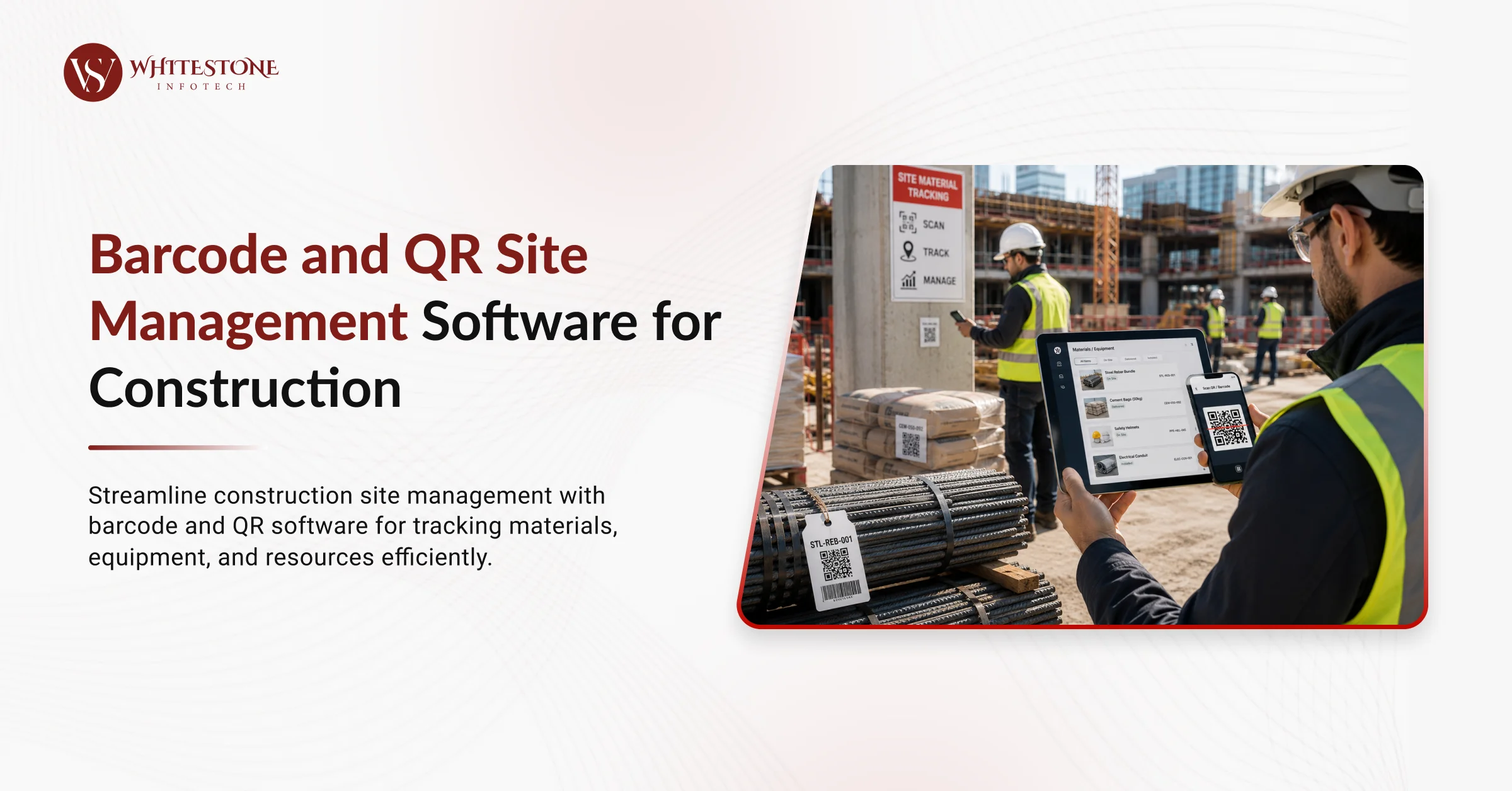 Barcode and QR Site Management Software for Construction